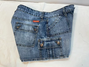 Vingage !it casual shorts JEANS youth/teen girls size 7 cargo style blue - Picture 1 of 15