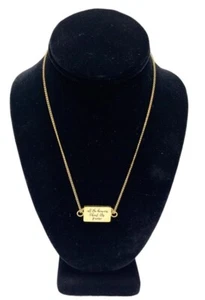 Plunder Gold Tone Pendant Necklace Engraved All The Heavens Shout His Praise - Picture 1 of 6