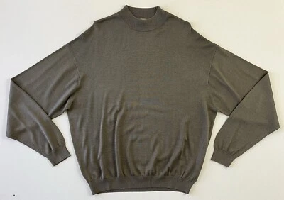 Suéter Pronto Uomo para mujer 1X mezcla de seda cuello falso suéter verde 0053 Foto 1 de 4