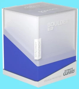 Ultimate Guard Boulder Synergy 100+ Blue White Standard Size Deck Case Card Box - Picture 1 of 8