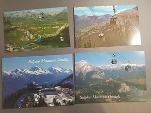 Vintage 4 Postcards Sulphur Mountain Gondola Chair Lifts Banff Canada - Bild 1 von 2