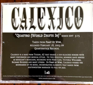 CALEXICO Quattro World Drifts In RARE REMIX EDIT Limited Edition US DJ PROMO CD - Picture 1 of 1