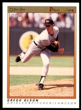 1991 O-Pee-Chee Premier Gregg Olson Baltimore Orioles #93