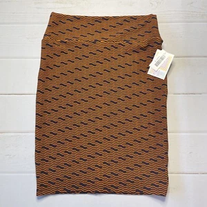 Nuova con etichette - Lularoe - Gonna donna a matita Cassie arancione/blu - Taglia Medium - Foto 1 di 10