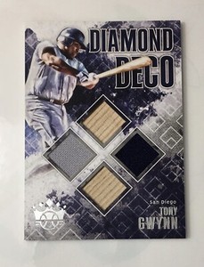 2019 Panini Diamond Kings TONY GWYNN Quad Game Used Bat Jersey Relic HOF #DD-TG