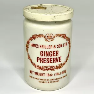 JAMES KEILLER & SON LTD. GINGER CONSERVA barattolo Dundee e Croyden Gran Bretagna - Foto 1 di 6