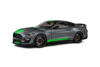 1:18 2023 Shelby Mustang GT500 KR -- Grey w/Green Stripes -- Solido Ford - Image 1 of 4