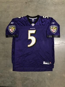 2008 Baltimore Ravens Joe Flacco #5 Rookie NFL Reebok Jersey Men’s XL Purple - Picture 1 of 8