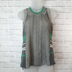 CAbi Damen Pullover Pulli mehrfarbig gestreift ärmellos Rundhals gerippt S - Bild 1 von 7