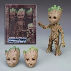 Figurine articulée GROOT 26 cm Les gardiens de la galaxie 3 visages idée cadeau - Imagen 1 de 5