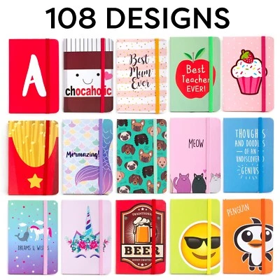 Kids Pocket Small Notebook Pocket Hardback Lined Notepad School Diary 108 design - Image 1 of 4