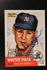 2001 Team Topps Legends Whitey Ford On Card Autograph #207 New York Yankees