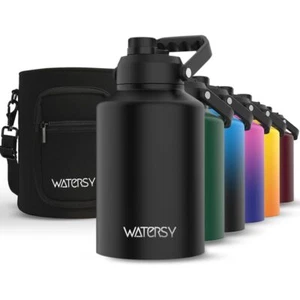 Botella de agua WATERSY de 1 galón aislada fría para 48 horas libre de BPA y prueba de fugas 128º... - Imagen 1 de 7