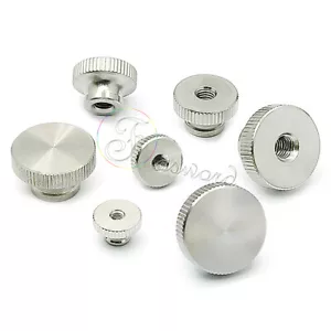 ROUND HIGH TYPE KNURLED THUMB NUTS METRIC STAINLESS STEEL THOUGTH/BLIND HOLE NUT - Picture 1 of 2