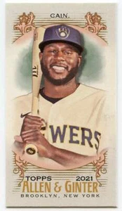 2021 Topps Allen & Ginter Lorenzo Cain Mini A & G Back #211 - Milwaukee Brewers - Picture 1 of 2