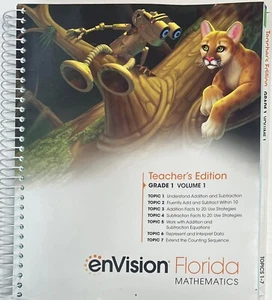 Grade 1 Envision Florida Mathematics Teachers Edition Volume 1 2020 - Picture 1 of 1