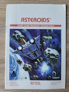 Vintage Early 1980s Asteroids Atari 2600 Game Cartridge Manual - Bild 1 von 2