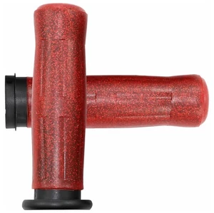 Avon Old School Sparkling Red Rubber Throttle by Wire 1" Grips (OLD-69-SRED-FLY) - Picture 1 of 2