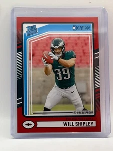 2024 Donruss Football - Red Press Proof Rated Rookie #312 Will Shipley (RC) - Picture 1 of 2