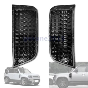 Dry carbon fiber Front Side Fender Vent Cover For Land Rover Defender 2020-25 - Foto 1 di 5