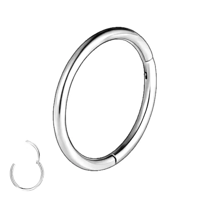 SEPTUM PIERCING NASENRING CLICKER SCHARNIER PIERCING HELIX TRAGUS +BLITZVERSAND+ - Bild 1 von 4