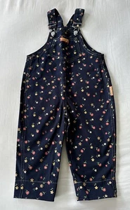 Vintage GIRLS STYLE Floral Bubble Dungerees Overalls 2 - Picture 1 of 7