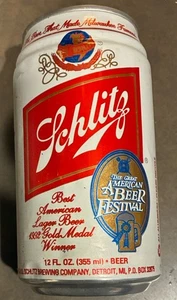 Schlitz Beer Can. Great American Beer Festival 1992. Gold Medal Winner. 12 Oz - Picture 1 of 6