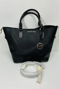 Michael Kors Carry All Jet Set  Tote Handbag - Black - Picture 1 of 11
