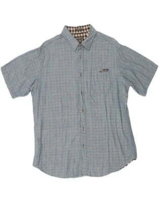 EDDIE BAUER Mens Classic Fit Short Sleeve Shirt Large Blue Cotton BQ07 - Image 1 of 3