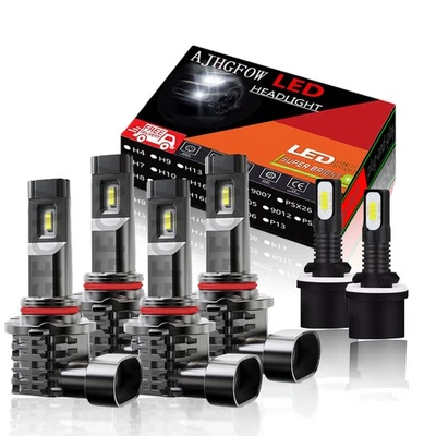 For GMC Jimmy SLS Sport Utility 4.3L 1996-2001 LED Headlight Fog Light Bulbs Kit - Image 1 of 4
