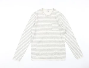 Next Men's Grey Striped Long Sleeve T-Shirt S - Picture 1 of 12
