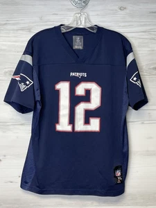 New England Patriots Jersey Youth XL NFL Football Tom Brady 12 Shirt Polyester - Picture 1 of 8