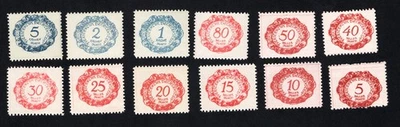 Лихтенштейн 1920 набор марок Порту Mi # 1-12 MH CV = 13,2 $ - Изображение 1 из 2