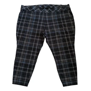 TORRID Plaid Skinny Studio Luxe Ponte Pantaloni Cropped a Vita Alta Donna Taglia 5X - Foto 1 di 11