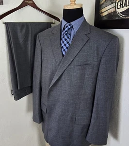 Pronto Uomo 2-teiliger Anzug 52R 48x29 Wollmischung Stretch 2 Btn Sakko ohne Bundfalte Hose - Bild 1 von 18
