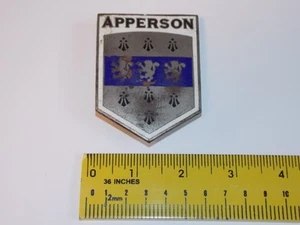 Very Rare 1923 Apperson Automobile Radiator Emblem Brass Car Hood Badge Logo USA - Picture 1 of 8