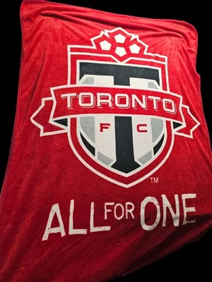 Toronto FC ALL FOR ONE northwest mls soccer throw blanket soft polyester red — 第 1/4 张图片