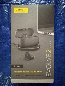 Jabra Evolve2 Buds - USB-A UC - Wireless Charging Pad True Wireless Earbuds - Picture 1 of 3