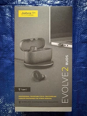 Jabra Evolve2 Buds - USB-A UC - Wireless Charging Pad True Wireless Earbuds - Image 1 of 3