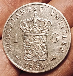 Moneda de 1 florín Antillas Neerlandesas 1952 (¡PLATA!) - Imagen 1 de 2