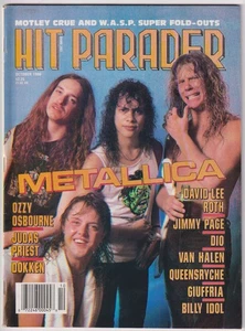 Hit Parader Magazine October 1986 Metallica Motley Crue Poster 7.0 - Picture 1 of 3