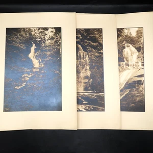 Foto 3er Set 9x13 Wasserfälle Natur Pennsylvania 1920er 1930er Vintage - Bild 1 von 11