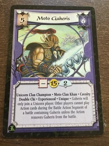 Signed! Autographed! Moto Gaheris Experienced Unicorn Personality L5R CCG - Picture 1 of 1