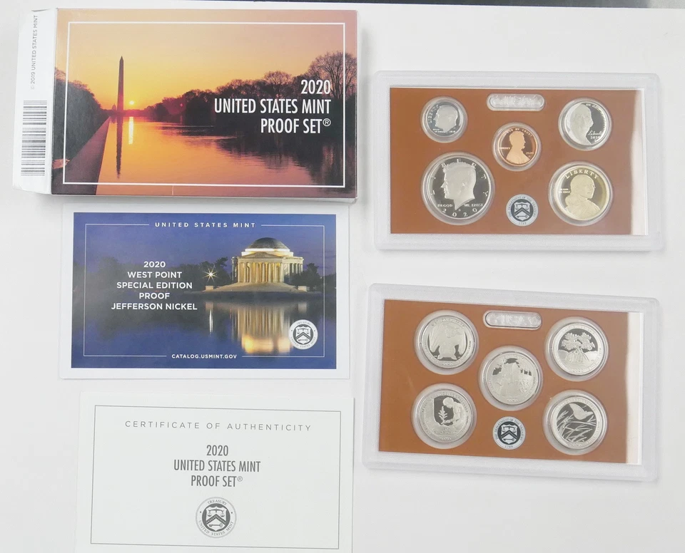 2020 US Mint 11 Coin Proof Set w/ W Nickel, Original Box & COA ~ Free Shipping - Image 1 of 1