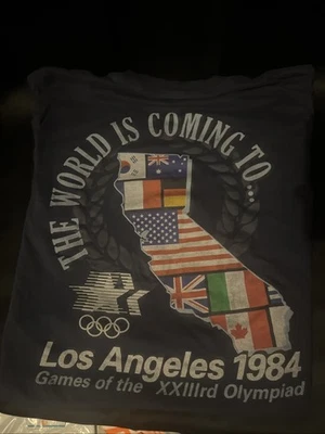 Vintage 1984 Los Angeles Olympics T-Shirt Medium! - Image 1 of 3
