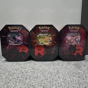 Pokemon TCG Destined Rivals Team Rocket Tins x3. Nagelneu Versiegelt ✅ - Bild 1 von 8