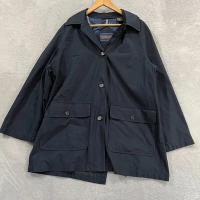 Pendleton Coat Mens Larg Blue Button Front Navy Blue Preppy Vintage 90s - Image 1 of 4