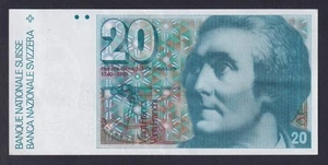 Banknote Schweiz 20 Franken 1983 P 55e Sup / Au - Picture 1 of 2
