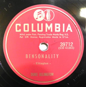 Duke Ellington – Bensonality / Blues At Sundown 1952 Columbia 39712 78 RPM - Foto 1 di 4