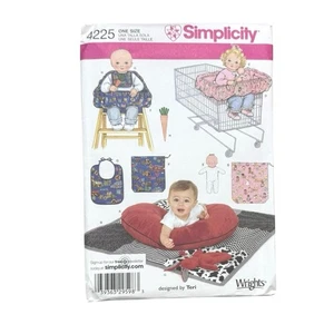 Simplicity Sewing Pattern 4225 Baby Accessories Quilt Seat Bib Bunny Doll Uncut - Picture 1 of 3